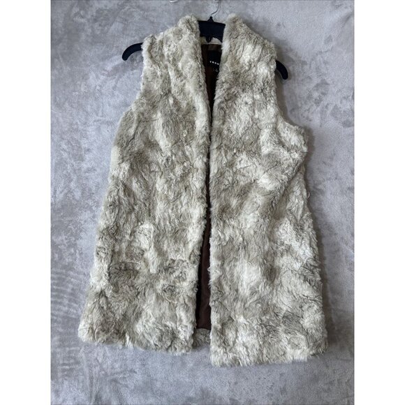 Women’s Trouvé Vest Faux Fur Brown Size Small - Picture 12 of 13